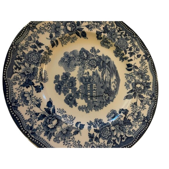 Royal Staffordshire Clarice Cliff Tonquin Small  Plates 6.5” Blue Set Of 2 - Picture 2 of 5